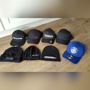 Automotive related brands, hats and beanies, brand new.
